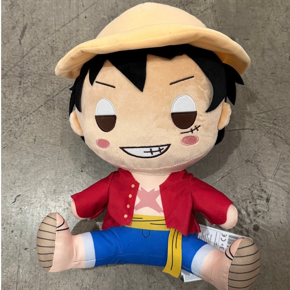 One Piece Monkey D. Luffy Plush Round 1 Exclusive Anime Stuffed Toy Straw Hat